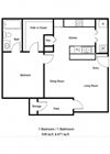 1 Bedroom Floor Plan